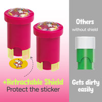 Pink Sticker Stamper For Kids, AnimalDino Unicorn Theme Cartoon RewardStickers