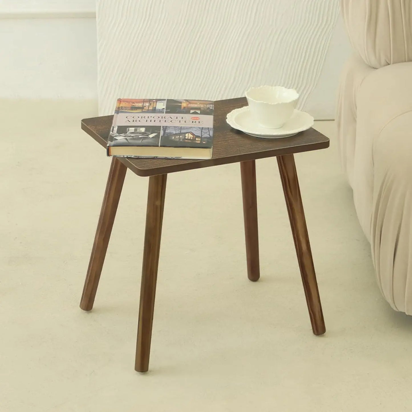 Side Table, Small Black End Accent Table for Living Room Bedroom Office Small Spaces, Modern Side Table Nightstand