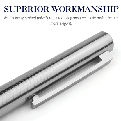 STONEGO Elegant Twist Rollerball Pens Refillable Metal Chrome Ballpoint Durable Signature Gift Pens for Office School