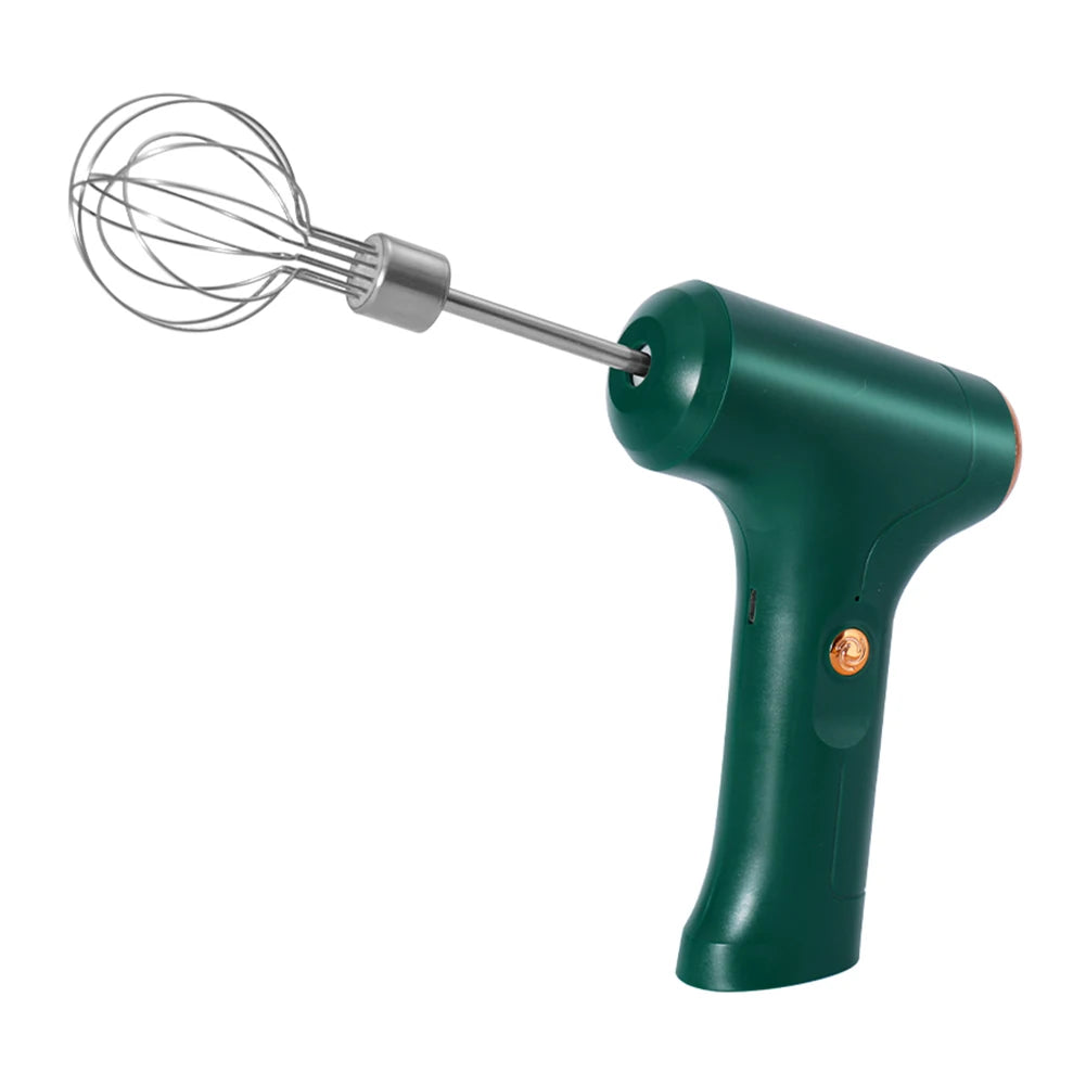 Handheld Mixer Electric Mixer Mini Electric Whisk USB Rechargeable Egg Beater Set with One-Touch Speed Control for Kitchen