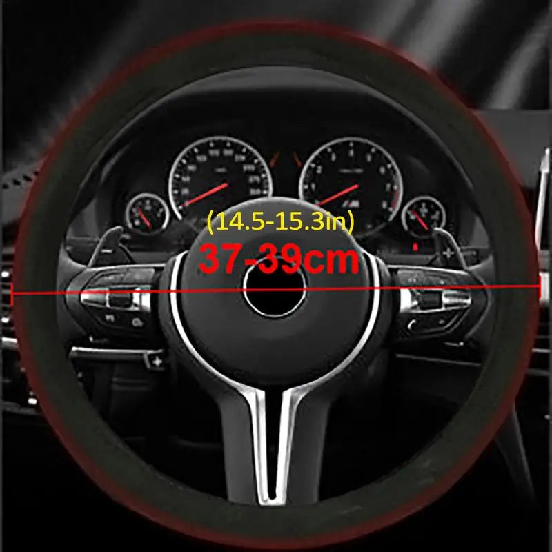 Car Steering Wheel Heated Cover Heated Steering Wheel Cover Soft Plush And Smooth Touching Breathable Universal Car Accessory