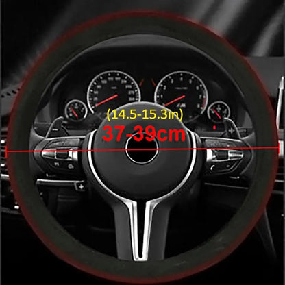 Car Steering Wheel Heated Cover Heated Steering Wheel Cover Soft Plush And Smooth Touching Breathable Universal Car Accessory