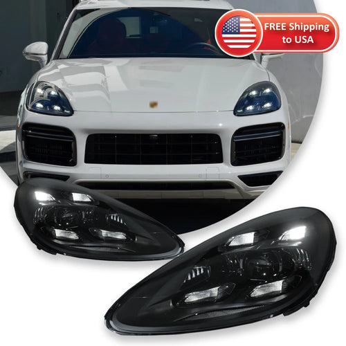 Car Lights For Porsche Cayenne 958 Headlight 958.1 LED Matrix Head Lamps Upgrade 2023 Style Plug Play