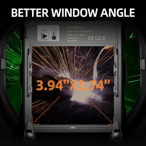 ANDELI Welding Helmet with Large Viewing True Color Auto Darkening Welding Helmet 4 Arc Sensor for Welding Cut Grind Area