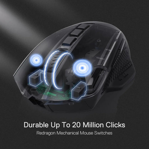 Redragon M991 Wireless Gaming Mouse, 19000 DPI Wired/Wireless Gamer Mouse w/Rapid Fire Key RGB Backlight