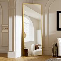 64"x21" Floor Mirror Full Length, Bedroom Floor Body Mirror with Stand, Leaning, Standing or Hanging Horizontally Vertically
