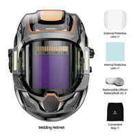 ANDELI Welding Helmet with Large Viewing True Color Auto Darkening Welding Helmet 4 Arc Sensor for Welding Cut Grind Area