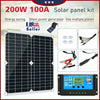 200W Solar Panel Kit 12V Battery Charger 100A with Controller For Home Outdoor