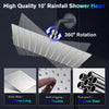Luxury Chrome  LED  Rainfall Shower Head Stainless Steel Square Color Changing Lights Shower head Water Flow Generates