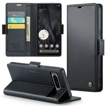 Luxury Magnetic Wallet PU Leather Phone Case For Google Pixel 9 Pro XL 8Pro 8A Shockproof Card Holder Pocket Cover For Pixel 7A