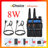 2pcs BAOFENG UV-5R 5W 8W High Power Dual Band Two Way Radio Long Range Handheld Portable Walkies Talkies For Hunting
