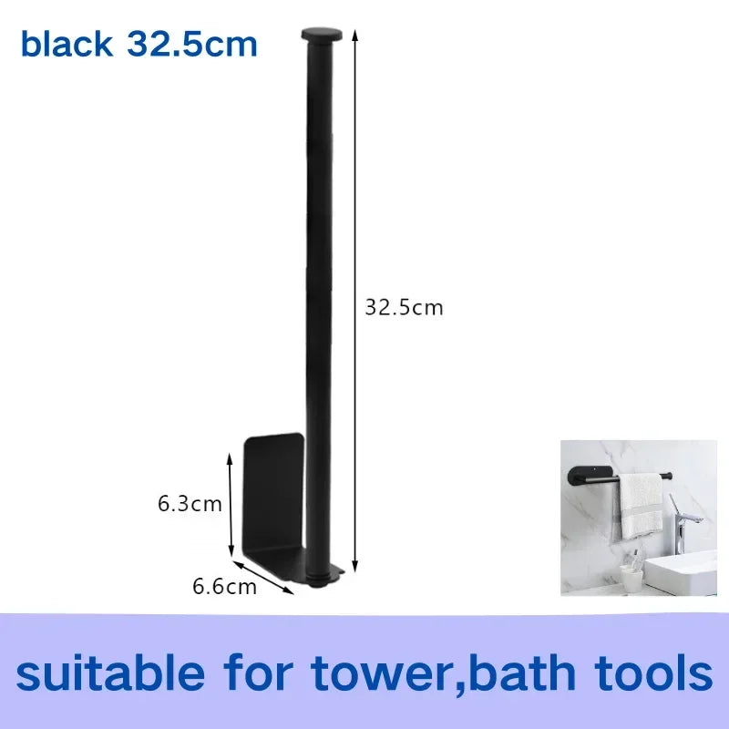Self Adhesive Toilet Paper Towel Holder Punch-free Roll Paper Holder Kitchen Hook Storage Holder Stainless Steel Wall Mount Hook