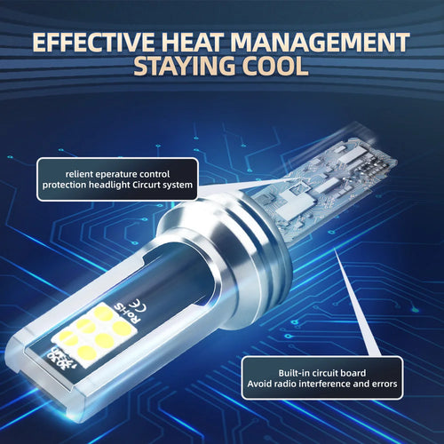 9005/HB3 9006/HB4 H11 5202 Fog Bulbs 27000LM 160W Power Headlights 6000K White 12 PCS LED Chips GOOD HEAT DISSIPATION 2PCS