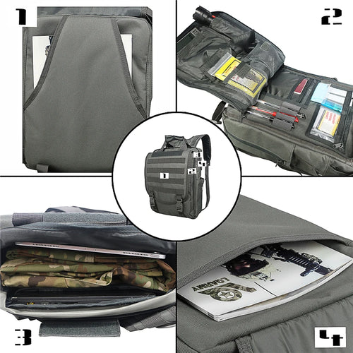 Molle  Laptop Bag Tactical Messenger Bags Computer Backpack Fanny Belt Shouder Camping Outdoor Sports Bag