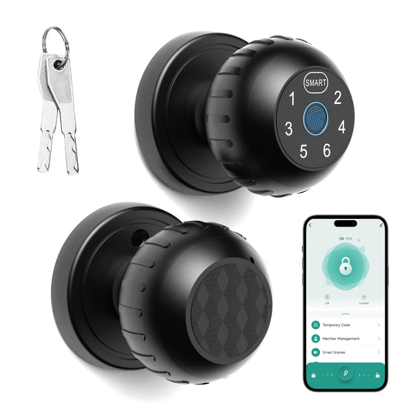 Viladepot Smart Lock Fingerprint Door Lock App Remote Control Passcode Unlock Electronic Touchscreen Keypad Indoor