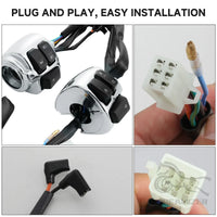 Motorcycle Black Chrome 1" 25mm Handlebar Turn Signal Control Switch For Harley XL883 Sportster Dyna V-ROD Softail