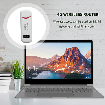 4G Wireless LTE WiFi Router 4G SIM Card Portable 150Mbps USB Modem Pocket Hotspot Dongle Mobile Broadband for Home Office WiFi