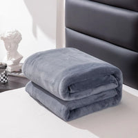 Flannel Nap Blankets Soft Plaid for Home Sofa 200x230 Plush Bedsheet Solid Color Summer Blanket Single Size