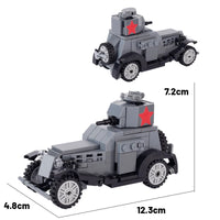 WWII Military US German Armored Vehicle MOC Building Blocks Soldiers Figure Tank Gun Carriage Medical Truck Transport Toys K033