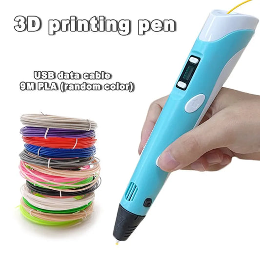 USB 3D-друк Ручка своїми руками Малюнок 9M PLA нитка Тривимірні графіті Іграшки Мистецькі інструменти для дітей День народження Різдво Подарунок