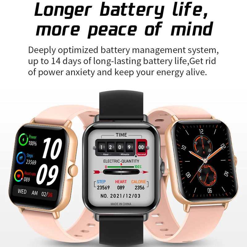 2024 2.01'' Smart Watch Bluetooth Call Play Music Smartwatch Fitness Clock Sport Waterproof Watches for Men Women iPhone Android