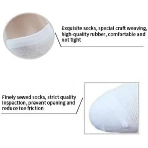 6 Pairs of White, Breathable Sports and Leisure Cotton Socks for Men's Sizes 36 - 42