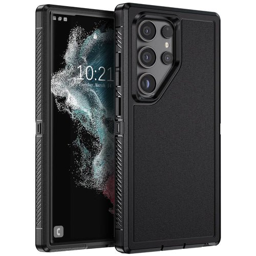 For Samsung Galaxy S22 Ultra 5G Dual Layer Case Slim Thin Hybrid Rugged Hard Shockproof Phone Cover Black
