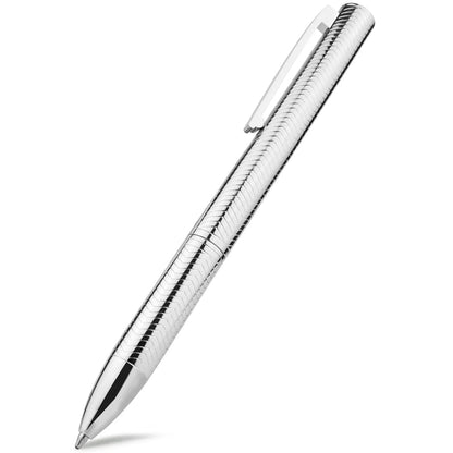 STONEGO Elegant Twist Rollerball Pens Refillable Metal Chrome Ballpoint Durable Signature Gift Pens for Office School