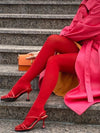 New Red Pantyhose Female Year Red Socks Tights Women Stockings Slim Lingerie Anti-hook Silk Velvet Wedding Bride's Leggings ##