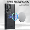 2 In 1 Magsafe Magnetic Leather Flip Phone Case for Samsung S24 S23 S22 Ultra Plus FE Wallet Cover Cards Holder Pocket Cover