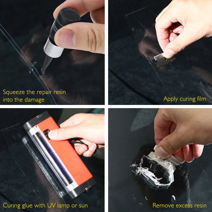 Automotive Glass Nano Repair Fluid Car Windshield Resin Crack Tool Kit Universal Car Windscreen Glass Scratch Crack Restore