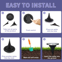 4/8pcs Solar Lights Outdoor, 8 LED Solar Landscape Lighting for Garden, Yard, Pathway (Cool/Warm White)