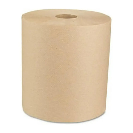 Green Seal Recycled Paper Towel Roll Hardwound Universal Roll Towels Natural Case of 6 8" x 800 ft Eco-Friendly Embossed Design