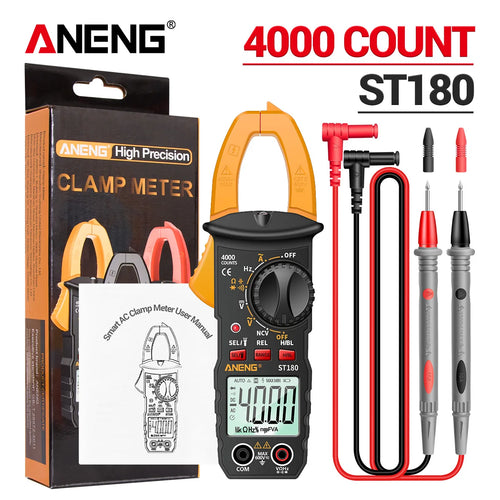 ANENG ST180  Digital Clamp Multimeter Meter AC Current  4000 Counts Ammeter Voltage Tester Car Amp Hz Capacitance NCV Ohm Tool