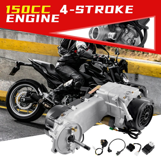 Samger Scooter 150CC 4 Stroke Engine GY6 11inch Long Shaft Air Cooling Motorcycle Go Kart Moto Motor CVT ATV Complete Engine