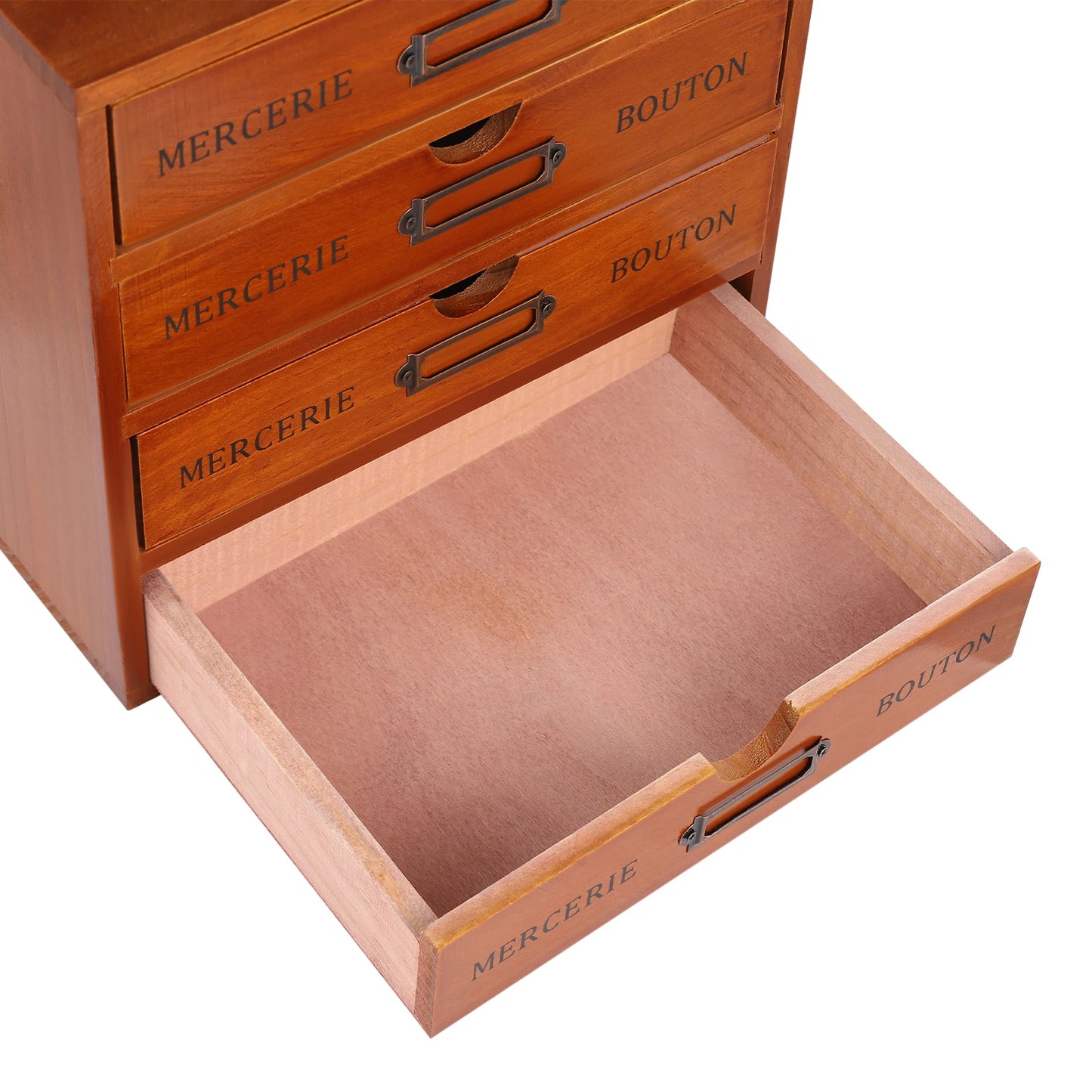 Vintage Large Wooden Jewelry Box Women Gift Storage Case Organizer Stand Brown ﻿