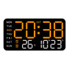 Large Digital Wall Clock Temp Date Week Display Remote Control USB Powered Table Clock Wall-mounted Dual Alarms LED Clocks