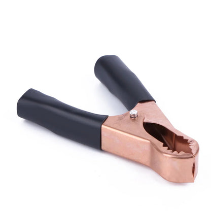 4pcs Battery Test Lead Clips Copper-plated 50A Cell Alligator Clamp Connector Insulated Handle Lightweight for Electron Industry