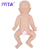 IVITA WB1528 43cm 2508g 100% Full Body Silicone Reborn Baby Doll Realistic Male Baby Toys with Clothes for Children Dolls Gift