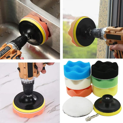 Car Polishing Sponge Pads Kit Foam Pad Buffer Kit Polishing Machine Wax Pads for Auto Motorcycle motor vehicle Removes Scratches