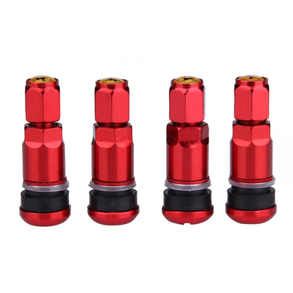 4pcs Auto Tubeless Tire Valve Stems | Dust Caps | High-Quality Automotive Replacement Parts