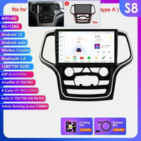 Hizpo 10.1 Carplay 4G 2Din Android 13 Car Radio for Jeep Grand Cherokee WK2 2014 -2022 Multimedia Video Player Autoradio GPS DSP