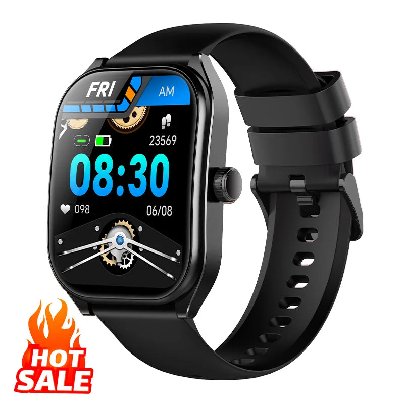 AOLON Smart Watch 2.01'' AMOLED Curved Screen IP68 Waterproof Bluetooth 5.3 Call AI Vioce Assistant Fitness Smartwatch for Men