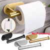 Self Adhesive Toilet Roll Paper Holder Wall Mount Bathroom Organizer Storage Stand No Punching Stainless Steel Towel Holder