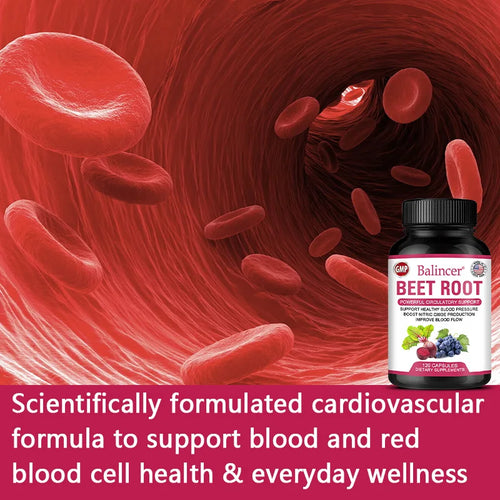Organic Beet Root Powder Extract + Black Pepper, Vitamin and Mineral Supplement, Blood Circulation, Blood Pressure Health