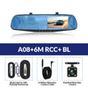 E-ACE Dash Cam 4.3 Inches Car DVR Rearview Mirror Driving Recorder Dual Lens Front and Rear Camera Video Recorder Black Box