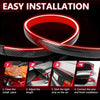 51 Inch Coloured Car Drift Tail light Universal LED Car Carbon Fibre car Light Trunk Roof Wing Light Strip with Turn Signal 12v
