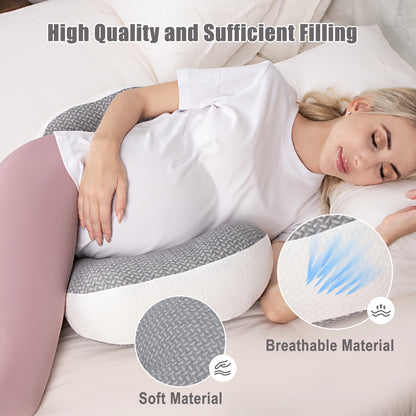 Pregnancy Pillow, Pregnancy Waist Protection Pillow Side Sleeping Pillow Pregnant Women Lying Support Pillow