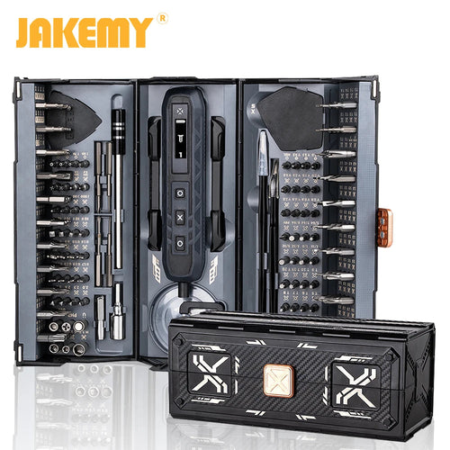 JAKEMY 180In1 Black Precision Cordless Electric Screwdriver Set,Magnetic Bits Multifunction Repair Kit For Laptop/Phone/Glasses EzBuyCo