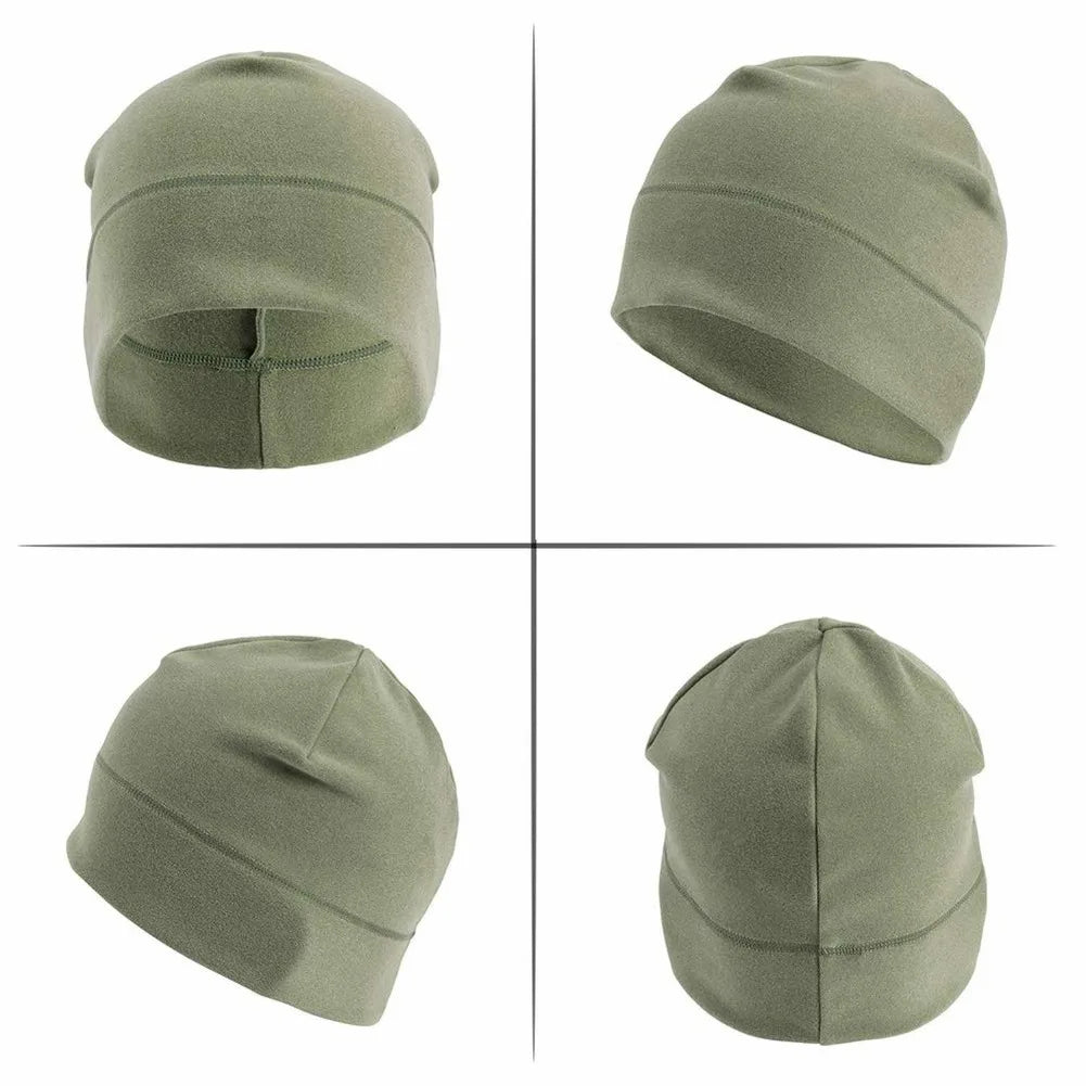Winter Thermal Warm Skull Cap Windproof Fleece Hat Ski Running Cycling Beanie Hat for Men Women Helmet Liner Running Beanie Hat